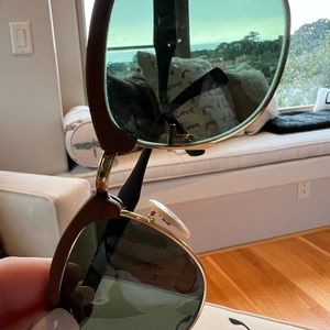 Gently worn ray ban wood framed glasses